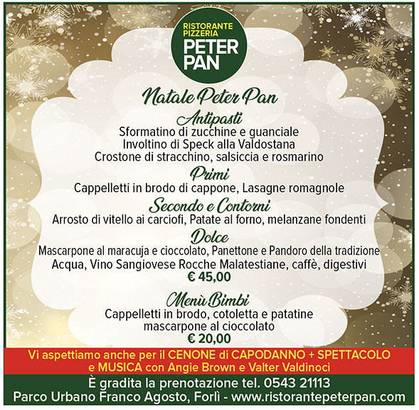 spazio pubblicitario su giornale Diogene Forlì menù Natale ristorante