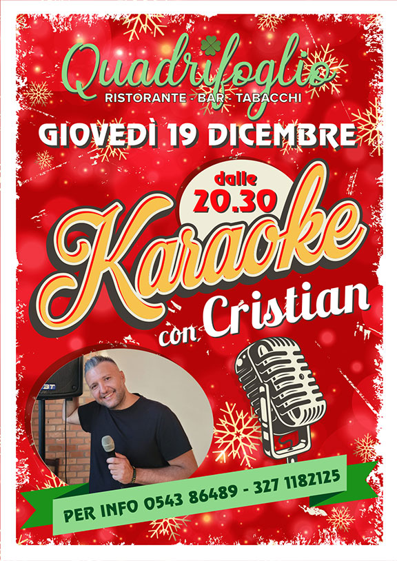 volantino per evento ristorante Forlì